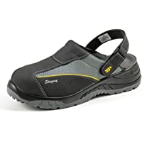 EuroRoutier Stingray Black Leather- Zuecos Zapatos de Seguridad Certificado CE EN ISO SB+A+E+FO+SRC